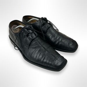 BELVEDERE ostrich leg derby shoes